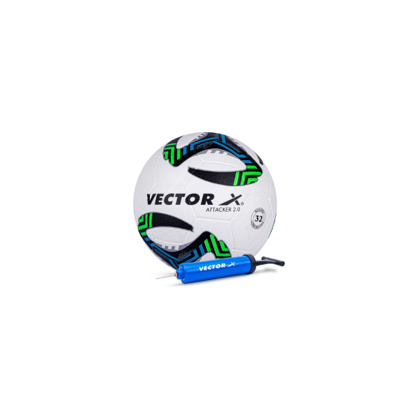 VECTOR X Attacker 2.0 With Pump Football - Size: 5 (Standard, Pack of 1)